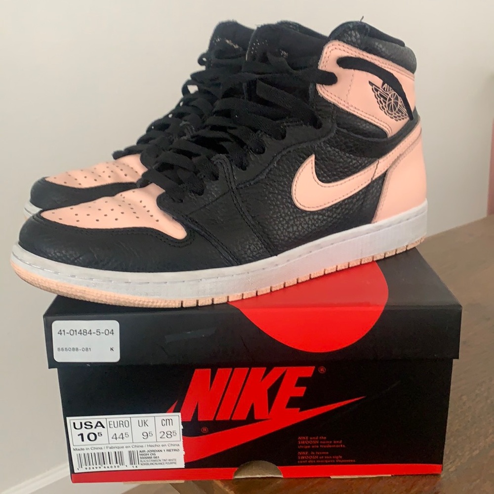 Men’s Jordan Retro 1 High Black Crimson Tint 10.5